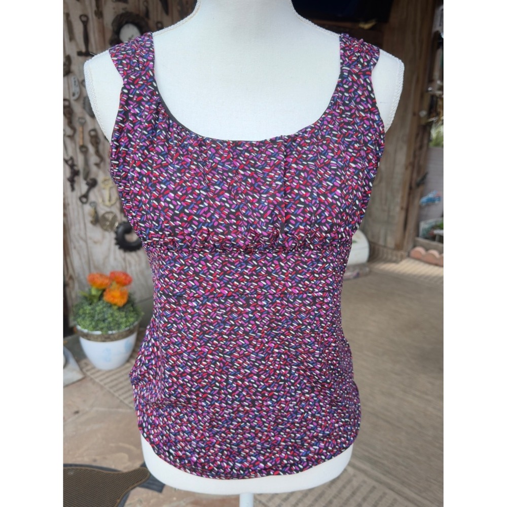 Ann Taylor Multicolor Abstract Print‎ Sleeveless Top